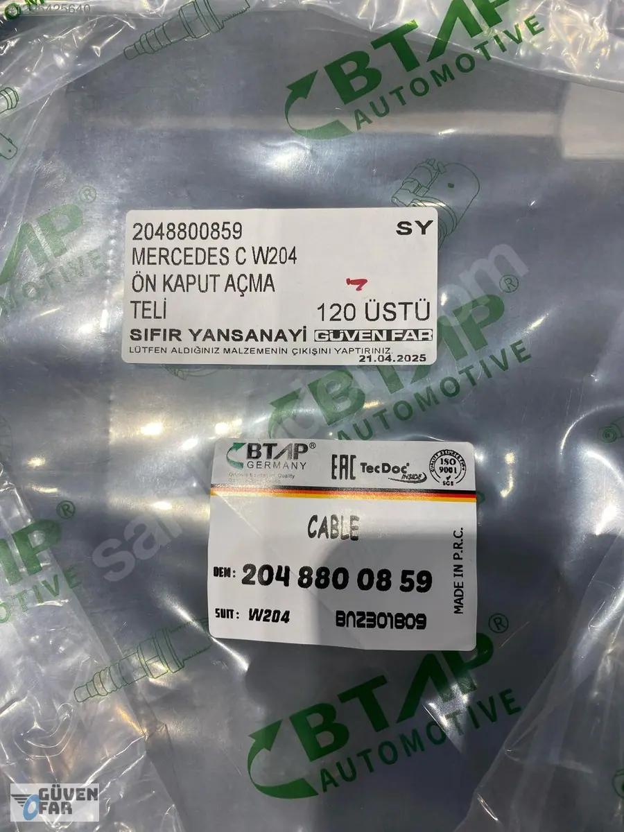 Mercedes C W204 Ön Kaput Açma Teli 2010 2013 2048800859