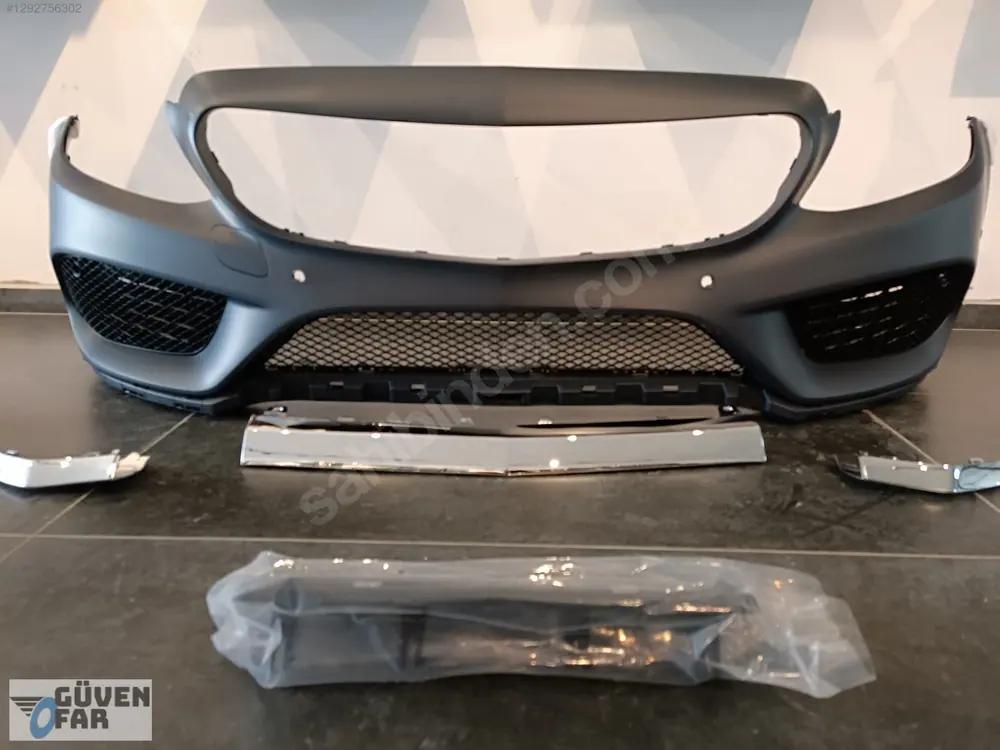 Mercedes C W205 AMG Ön Tampon Dolu 2014 2018 2058801840 - görsel 3
