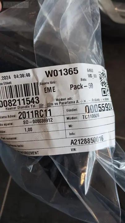 Mercedes E W212 Ön Tampon Sol Takviye 2128850016