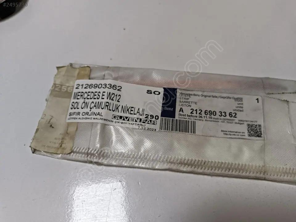 Mercedes E W212 Sol Ön Çamurluk Nikelajı 2126903362