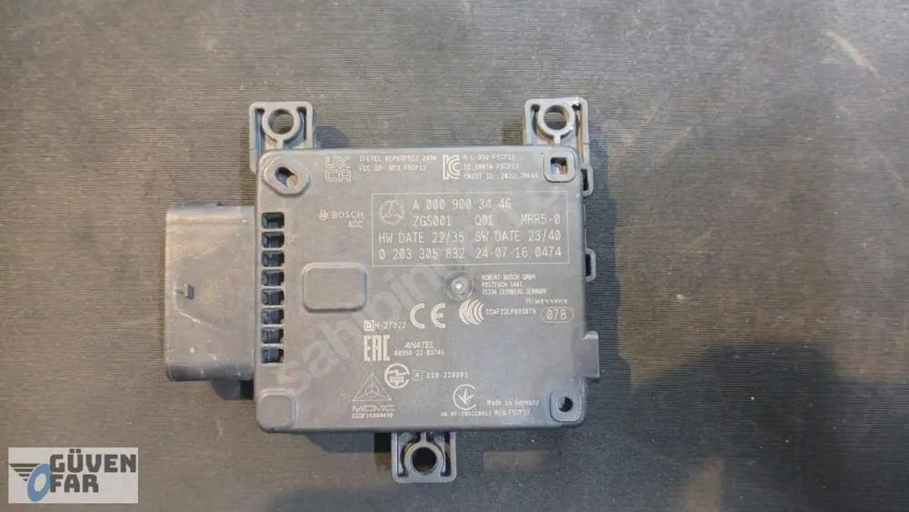 Mercedes E W214 W206 W223 W297 Ön Radar Sensörü 0009003446
