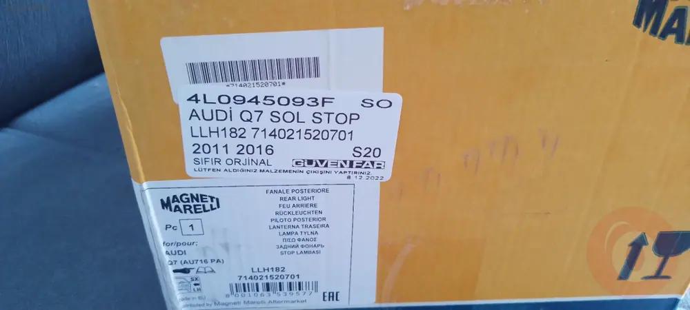 Audi Q7 Sol Stop 2011 2016 LLH182 714021520701 4L0945093F