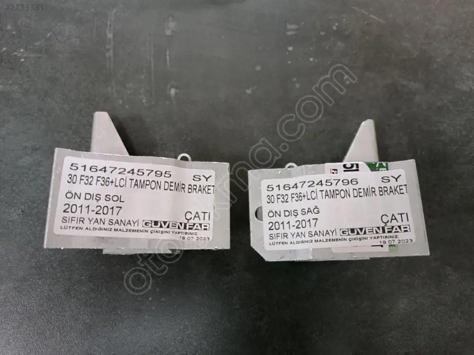 BMW F20 F30 F32 F36+LCİ Tampon Demir Braketi 51647245795 Ön Sol Dış
