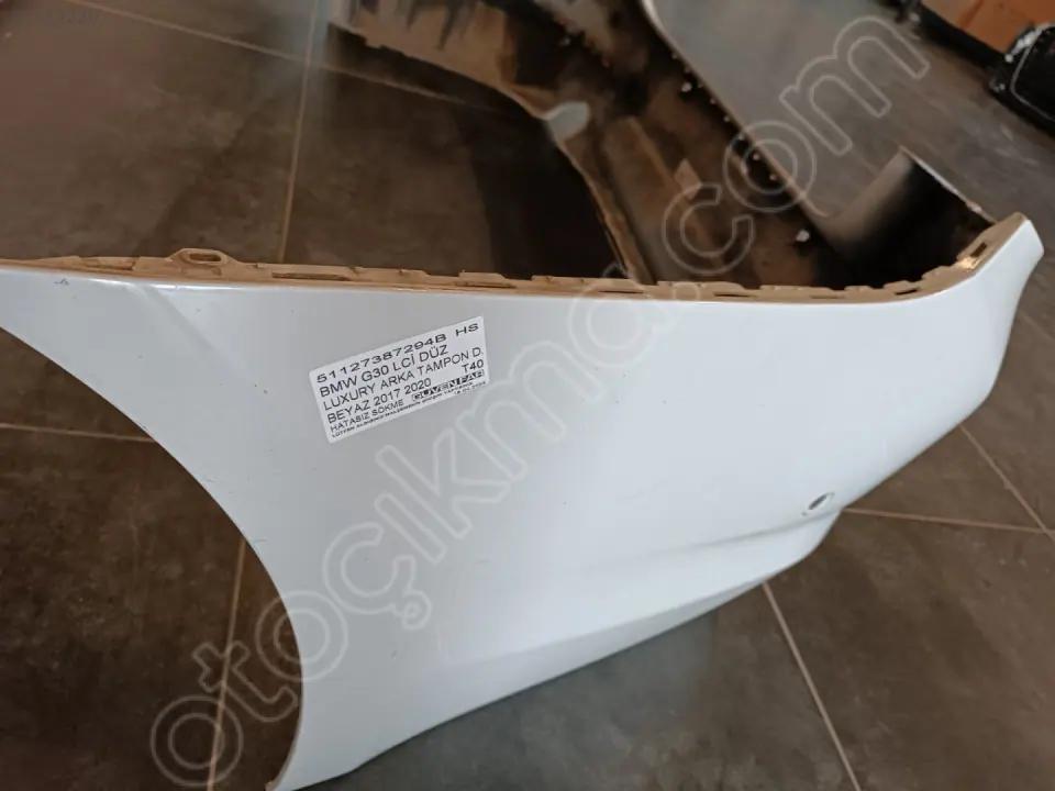 BMW G30 LCI Düz Luxury Arka Tampon Dolu Beyaz 2017 2020 51127387294B