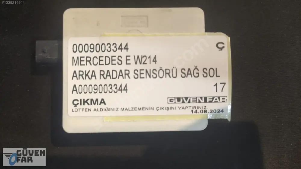 Mercedes E W214 Arka Radar Sensörü Sağ Sol 0009003344