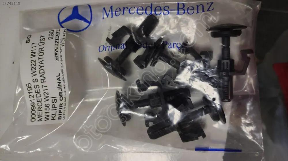Mercedes S W222 W117 W156 W217 Radyatör Üst Klipsi 0009912195