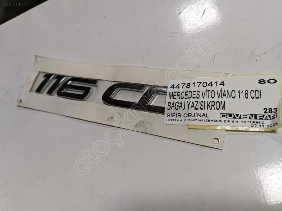 Mercedes Vito Viano 116 Cdı Bagaj Yazısı Krom 4478170414