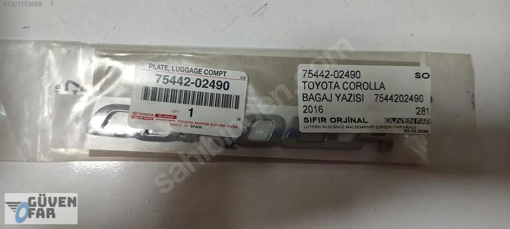 Toyota Corolla Bagaj Yazısı 2016 7544202480 75442-02480